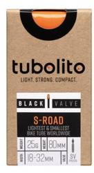 Dętka Tubolito S-TUBO ROAD 700x18/28C SV80 presta 80 mm black czarny wentyl