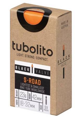 Dętka Tubolito S-TUBO ROAD 700x18/28C SV42 presta 42 mm black - czarny wentyl