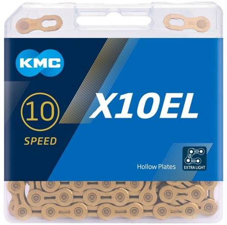 KMC X10EL łańcuch 10 rzędowy 114 ogniw Złoty