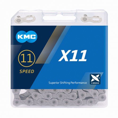 Łańcuch KMC X11 118 ogniw + spinka szary